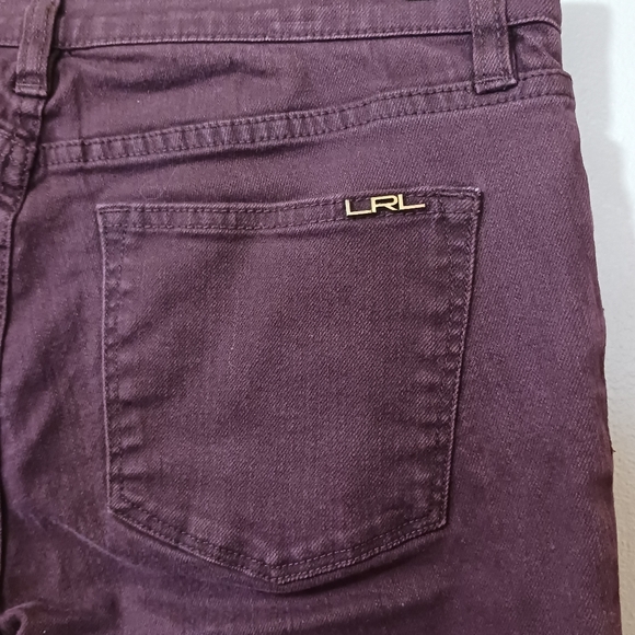 Lauren Ralph Lauren Burgundy Jeans 8P - Picture 3 of 4